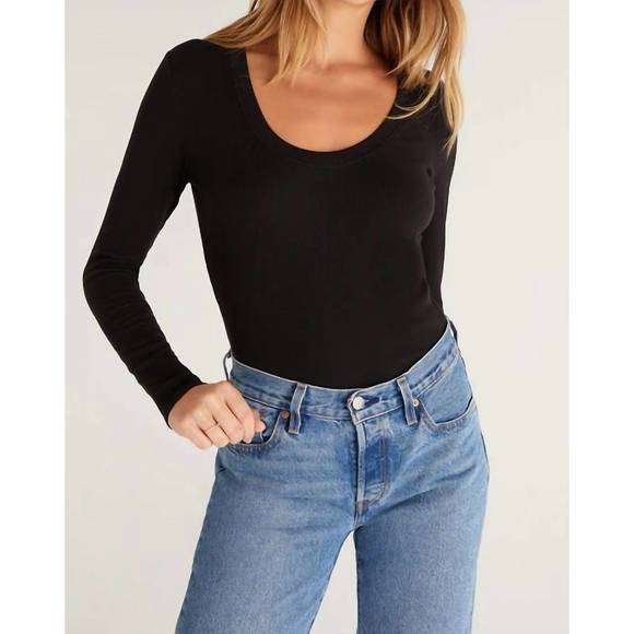 Z SUPPLY Other - NEW Z SUPPLY sirena rib long sleeve tee in black